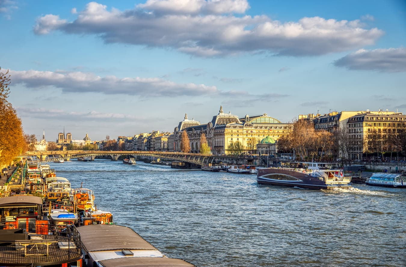 Traditional French architecture along a waterway